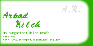arpad milch business card
